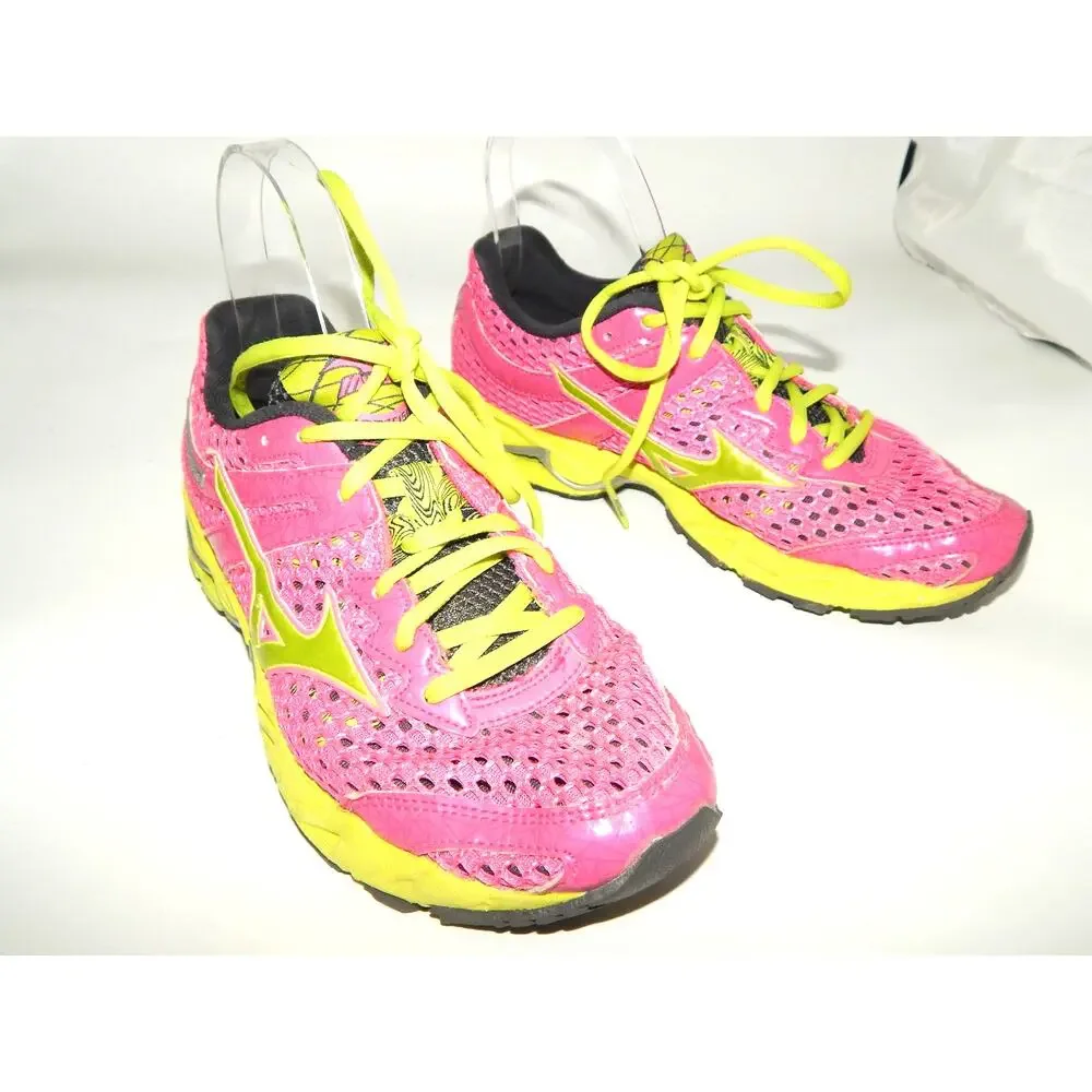 Mizuno Wave Precision 13 Women Sneaker Size 8 Pink Green - Picture 6 of 8